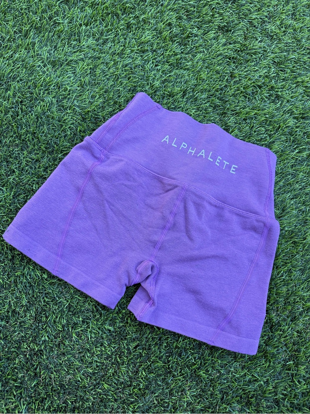 Alphalete Lavender Seamless High-Waist Bike Shorts